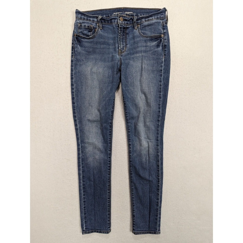 Old Navy Mid Rise‎ Womens Jeans Skinny Size 4 Cotton Blend Blue